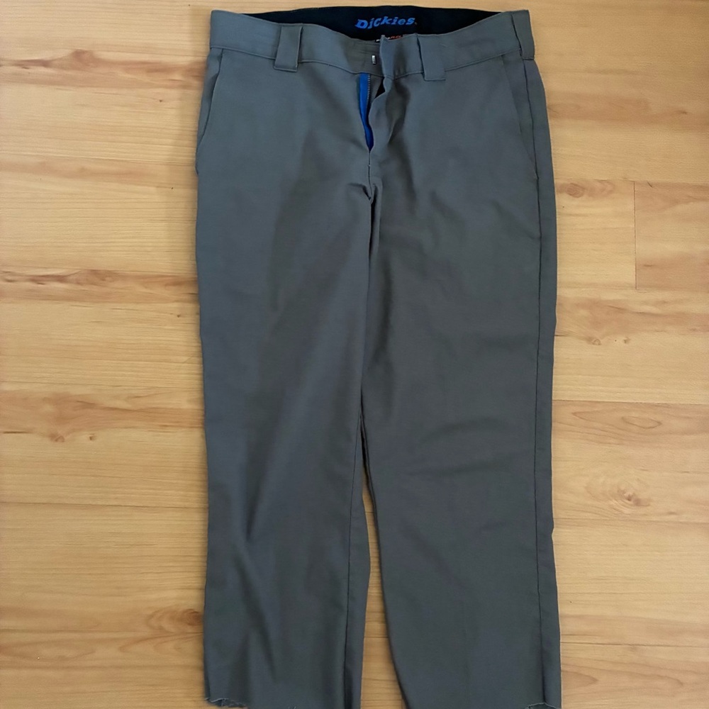 Dickies Men's grey Chinos cut off